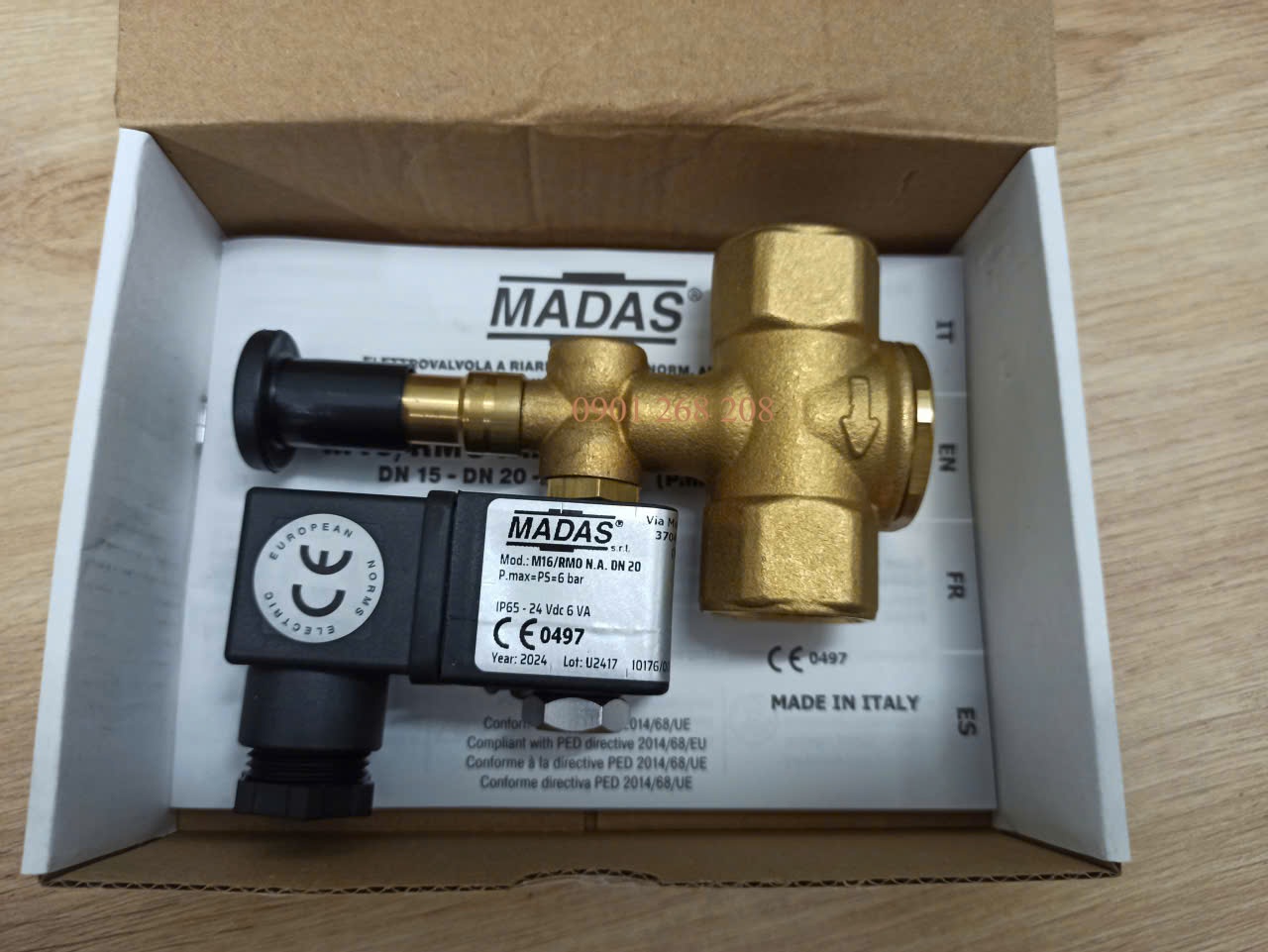 van dien tu thuong mo madas ap suat 6bar M16/RMO NA DN20 24VDC